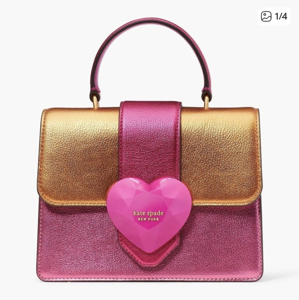 Kate Spade New York Bijou Colorblocked Metallic Leather Mini Top Handle